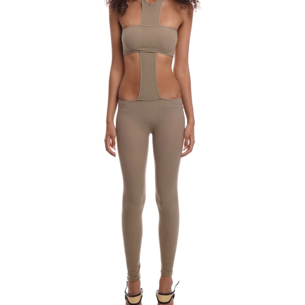 NIIHAI THE CROSS JUMPSUIT IN LIGHT KHAKI